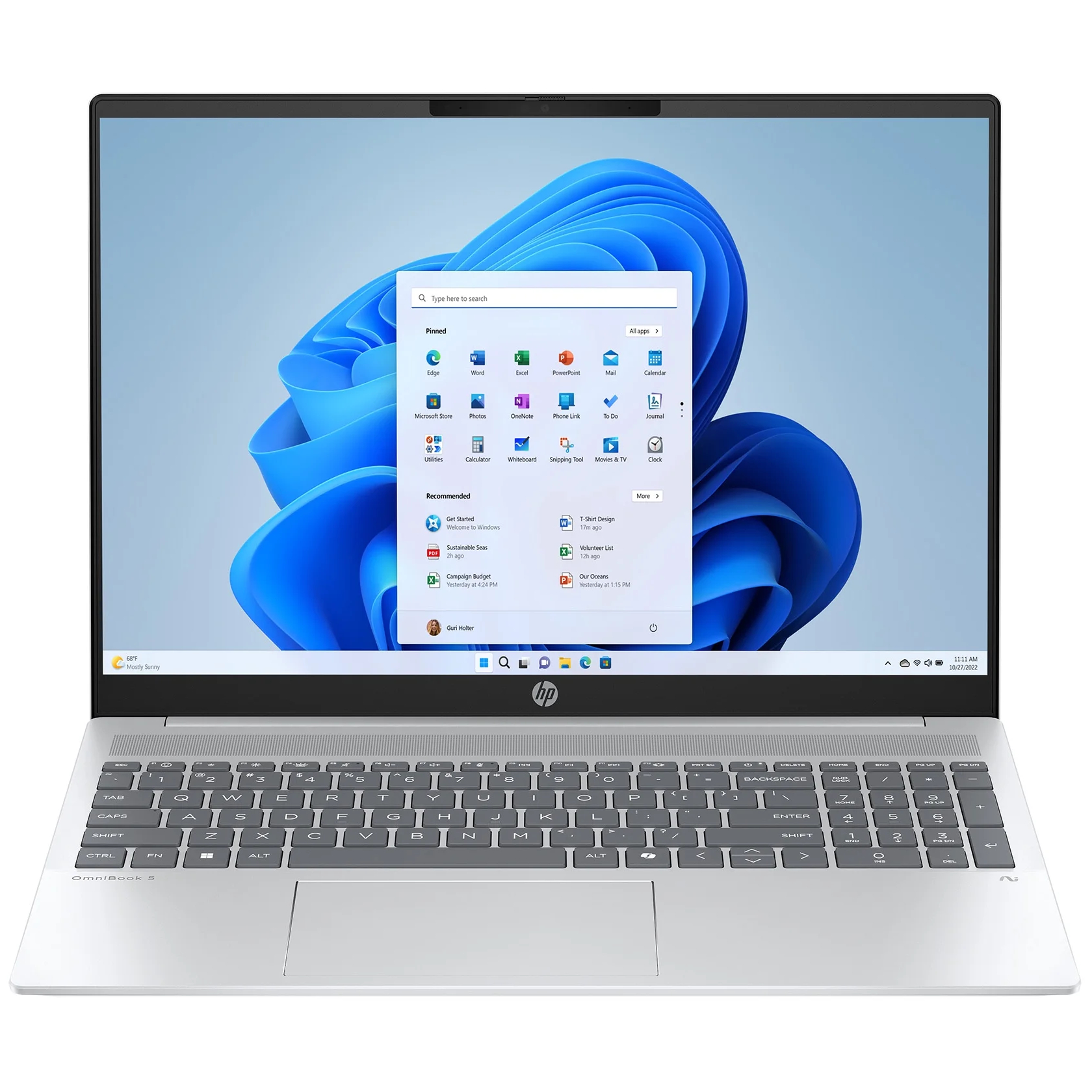 HP OmniBook 5 16-inch 2K Touch Laptop AI PC