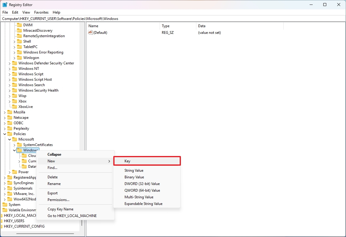 Group Policy create Explorer key