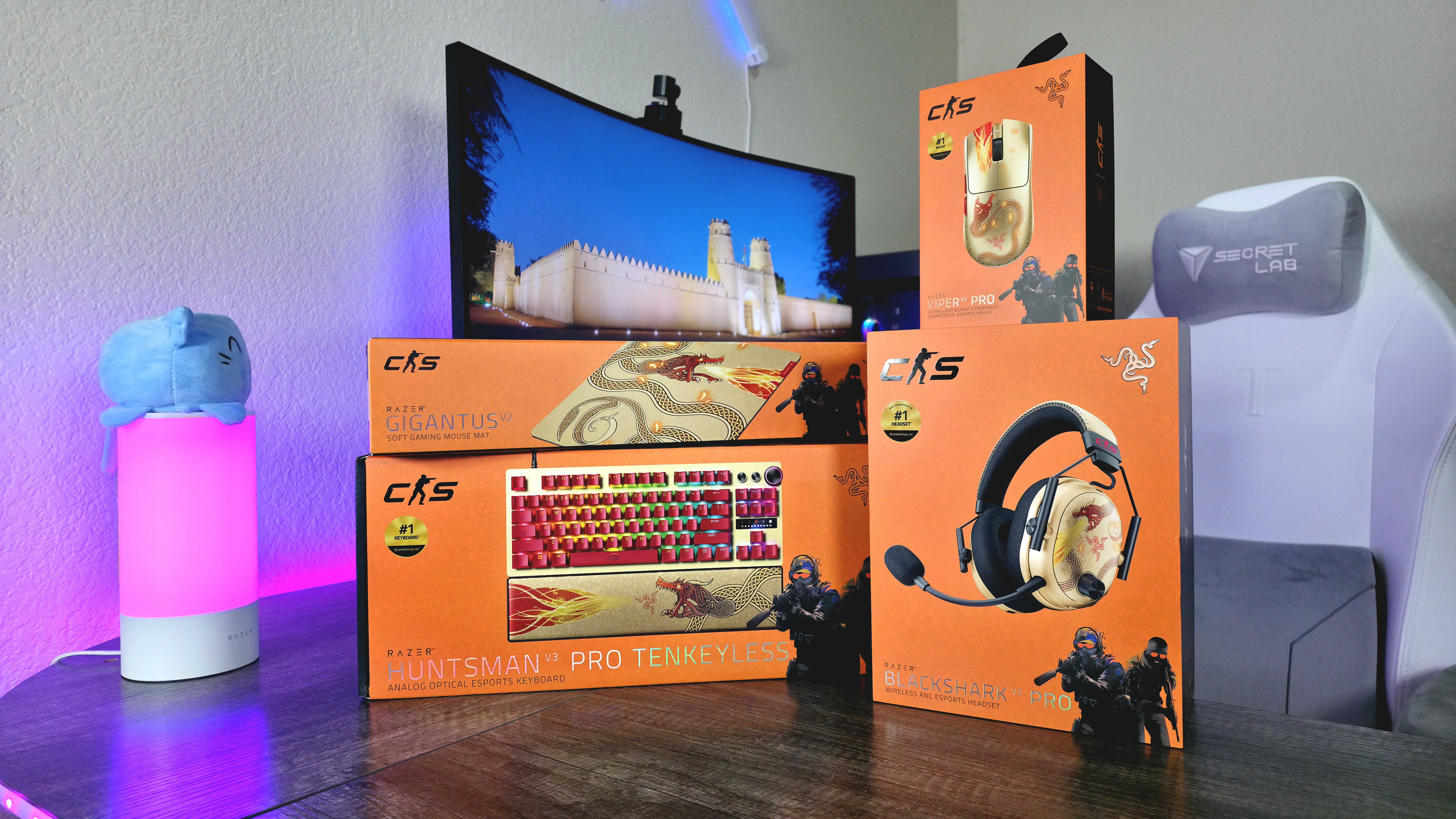 Image of the Razer Counter-Strike 2 Dragon Lore Collection.