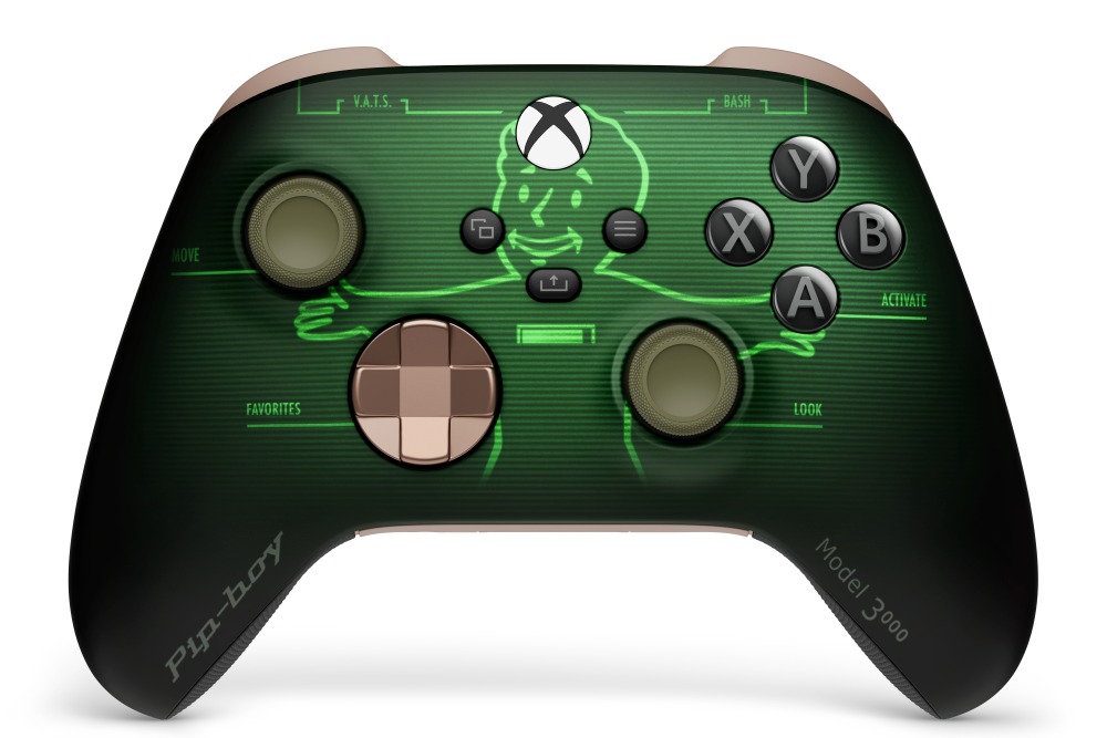 Renders of Xbox Design Lab's Fallout Pip-Boy Xbox Controllers