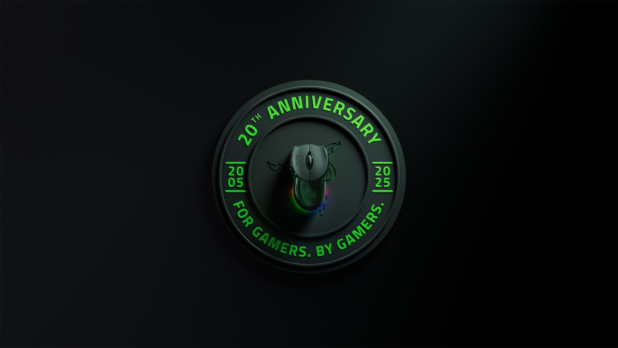 Image of the Razer Boomslang 20th Anniversary Edition wireless gaming mouse.