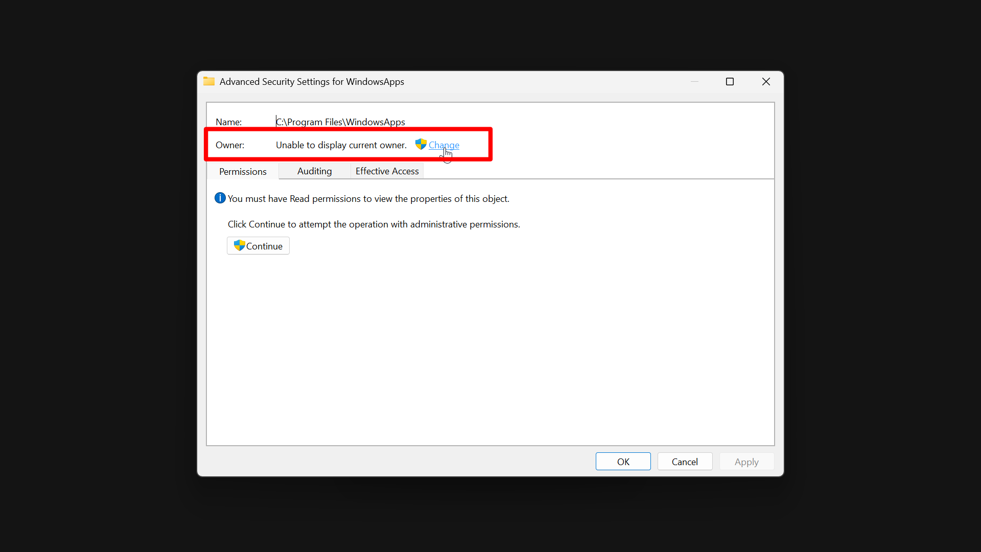 Пошаговое руководство по доступу к папкам WindowsApps