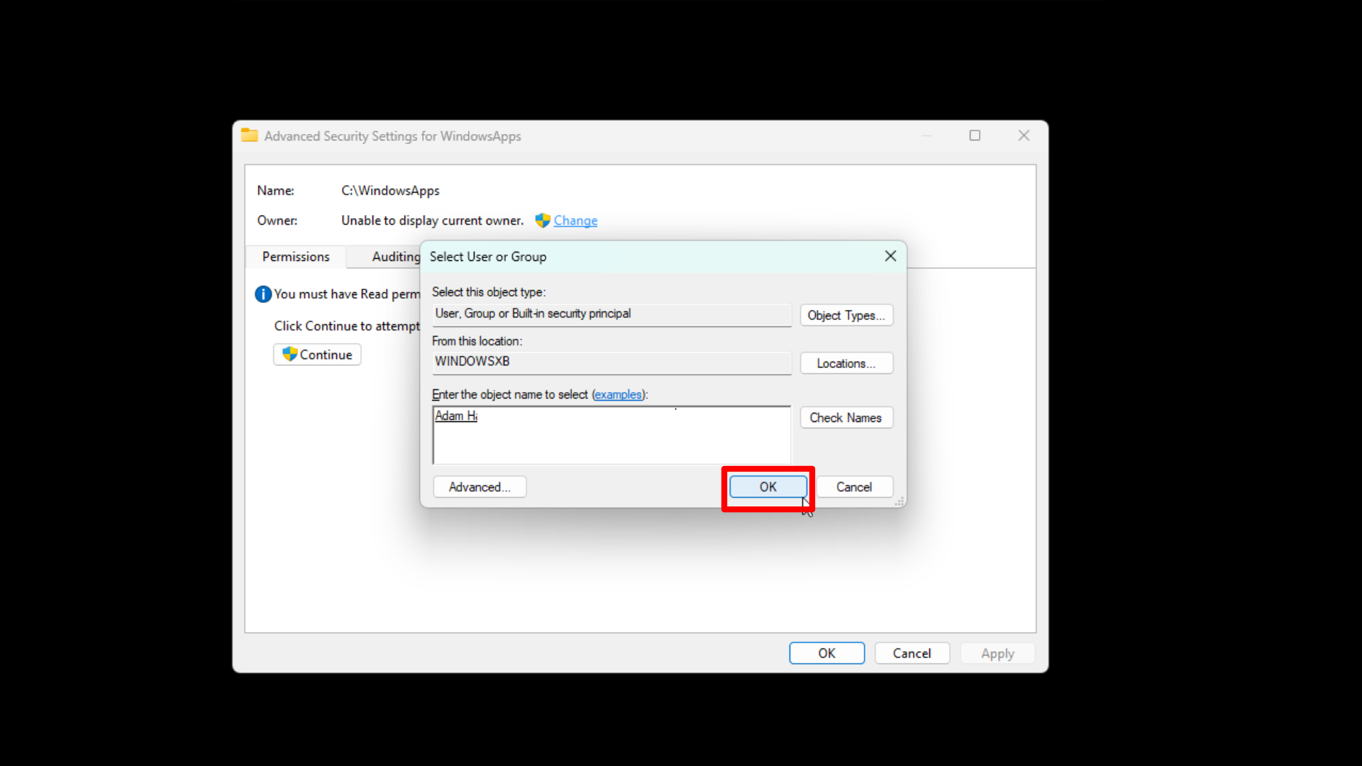 Пошаговое руководство по доступу к папкам WindowsApps