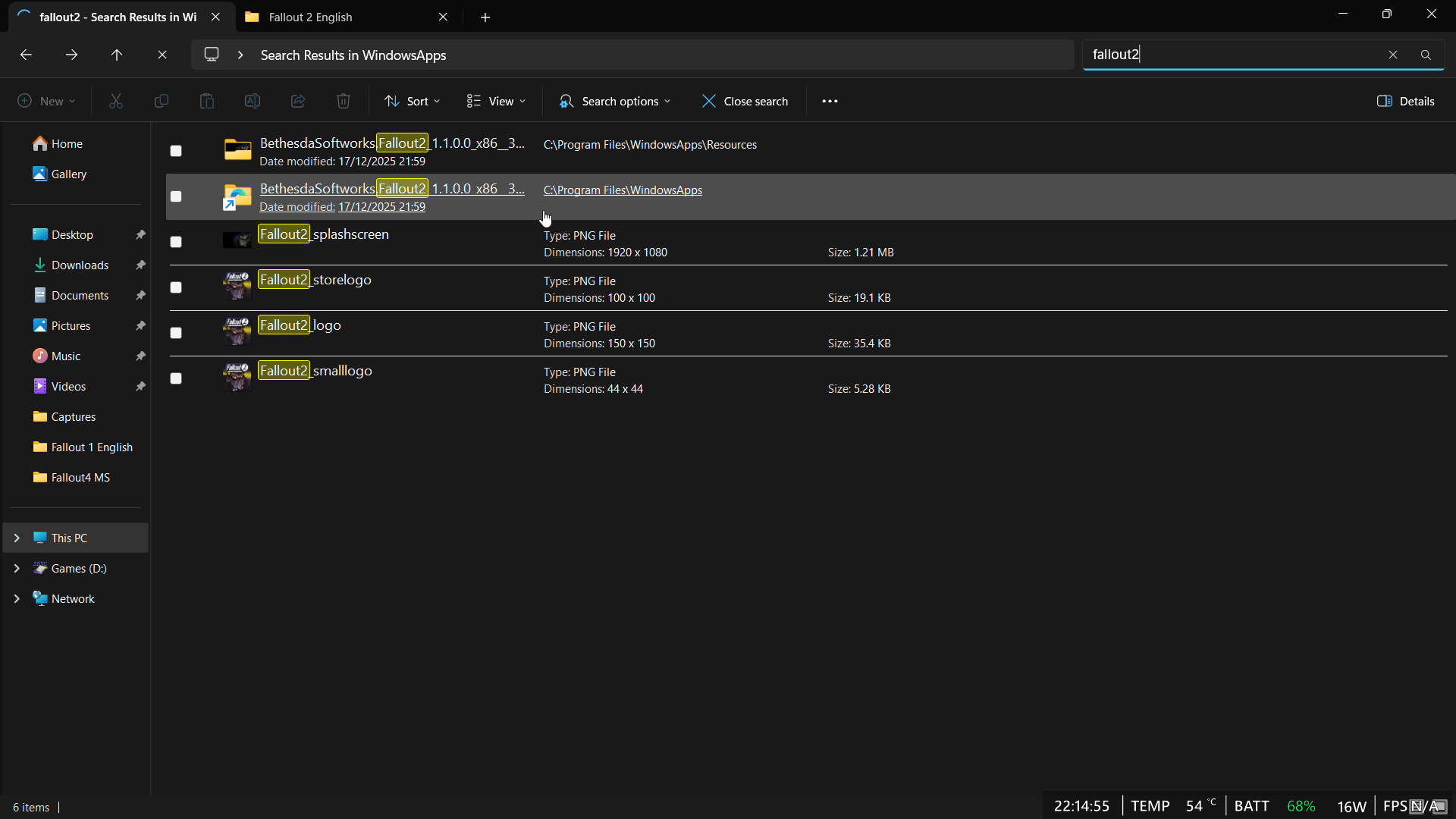 Руководство по WindowsApps для поиска Fallout 1 и Fallout 2