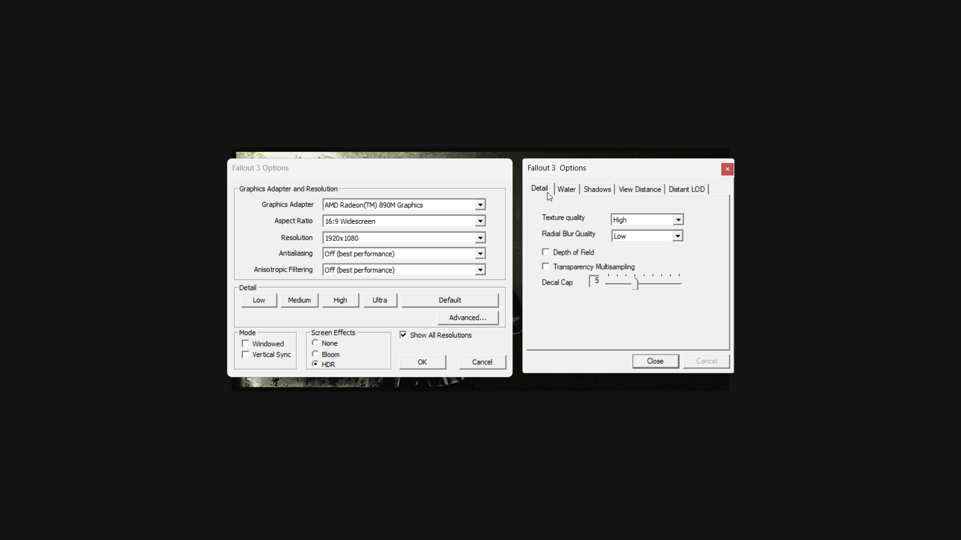 Fallout 3 настройки