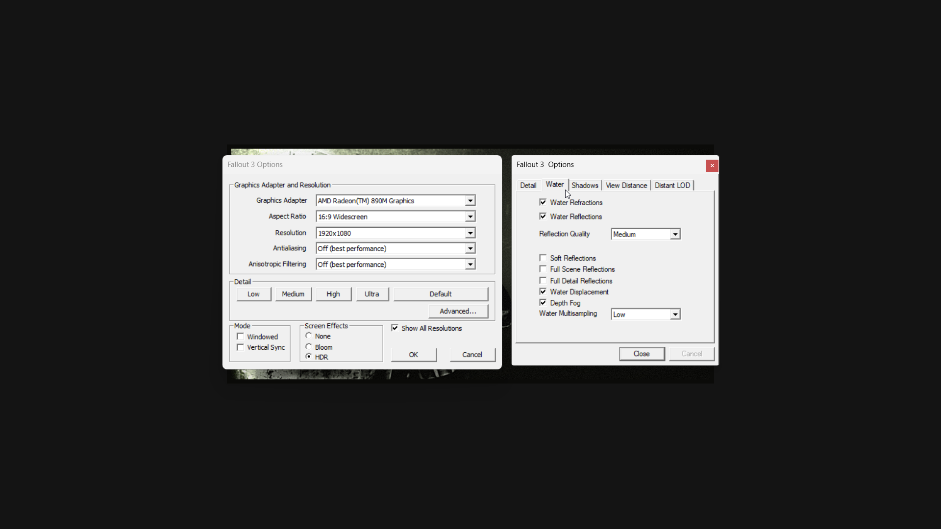 Fallout 3 настройки