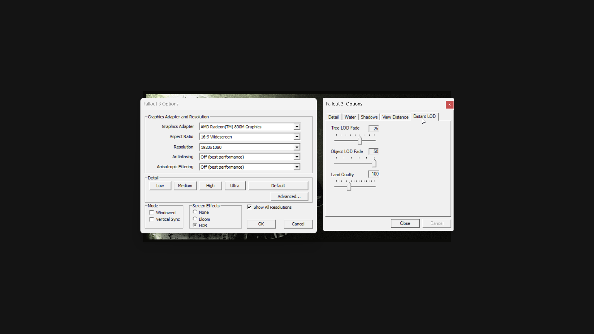 Fallout 3 настройки