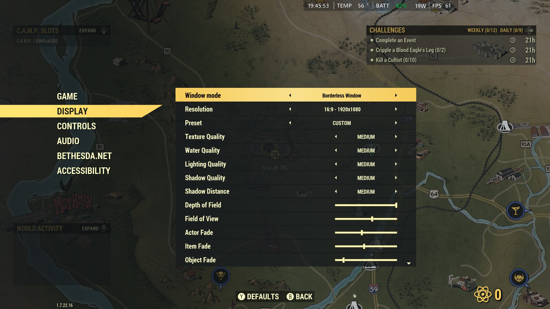 Fallout 76 Рекомендуемые настройки
