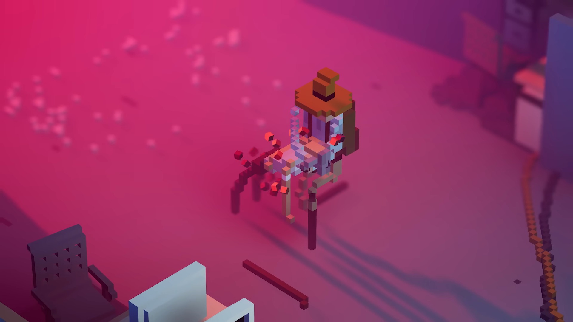 A screenshot from the Erosion game reveal trailer.