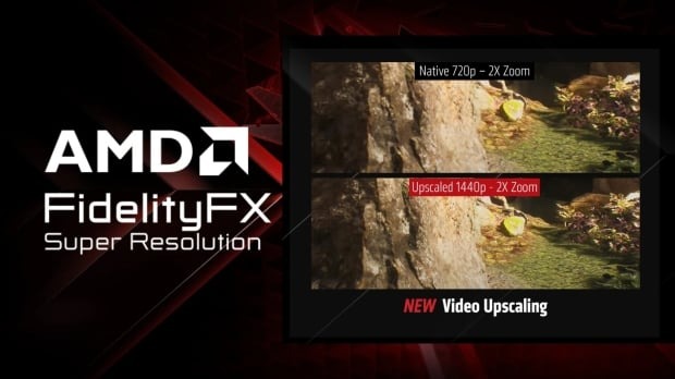 Воспроизведение видео AMD FidelityFX Super Resolution