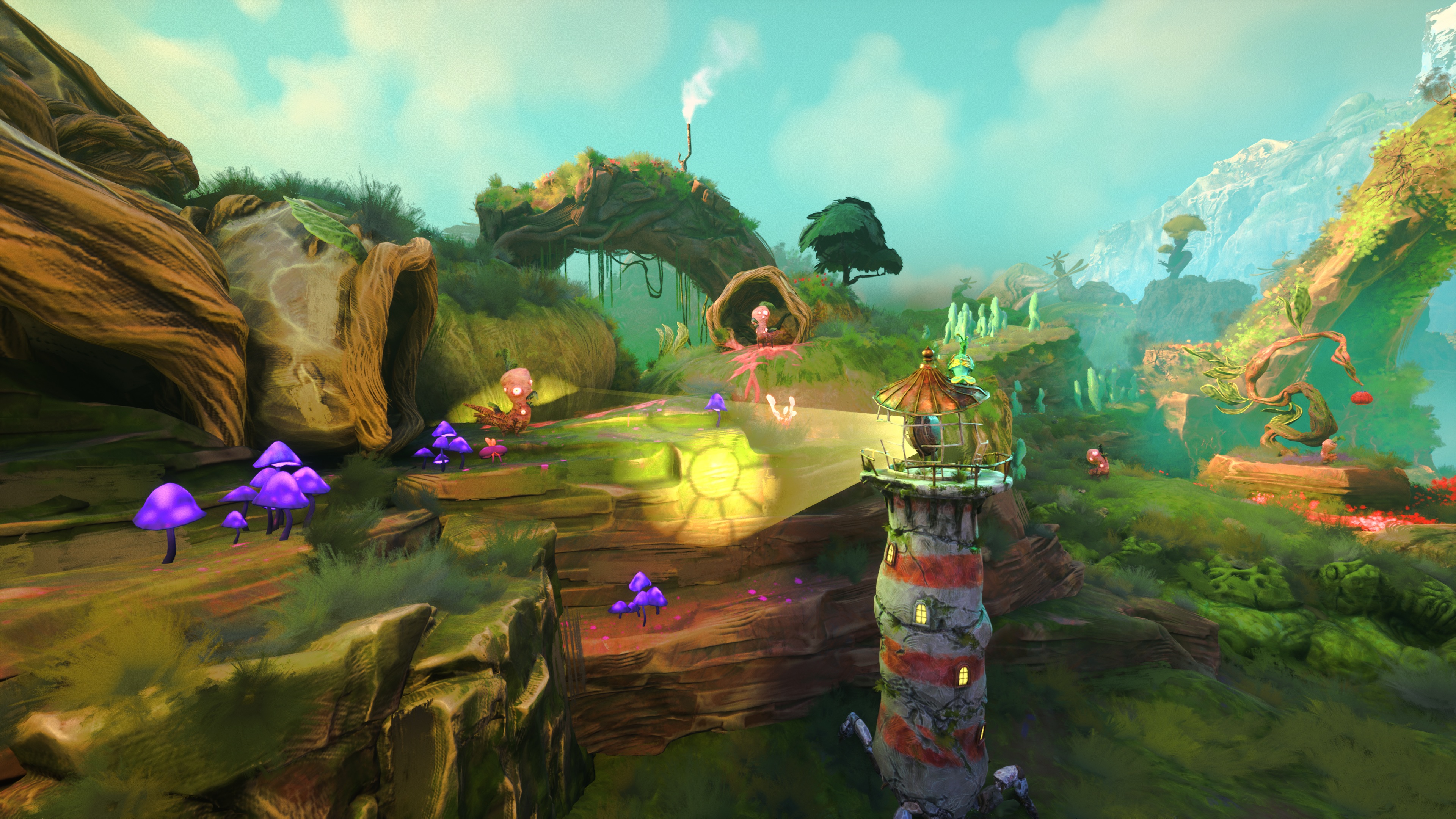 Маяк в Keeper смотрит на странную птицу