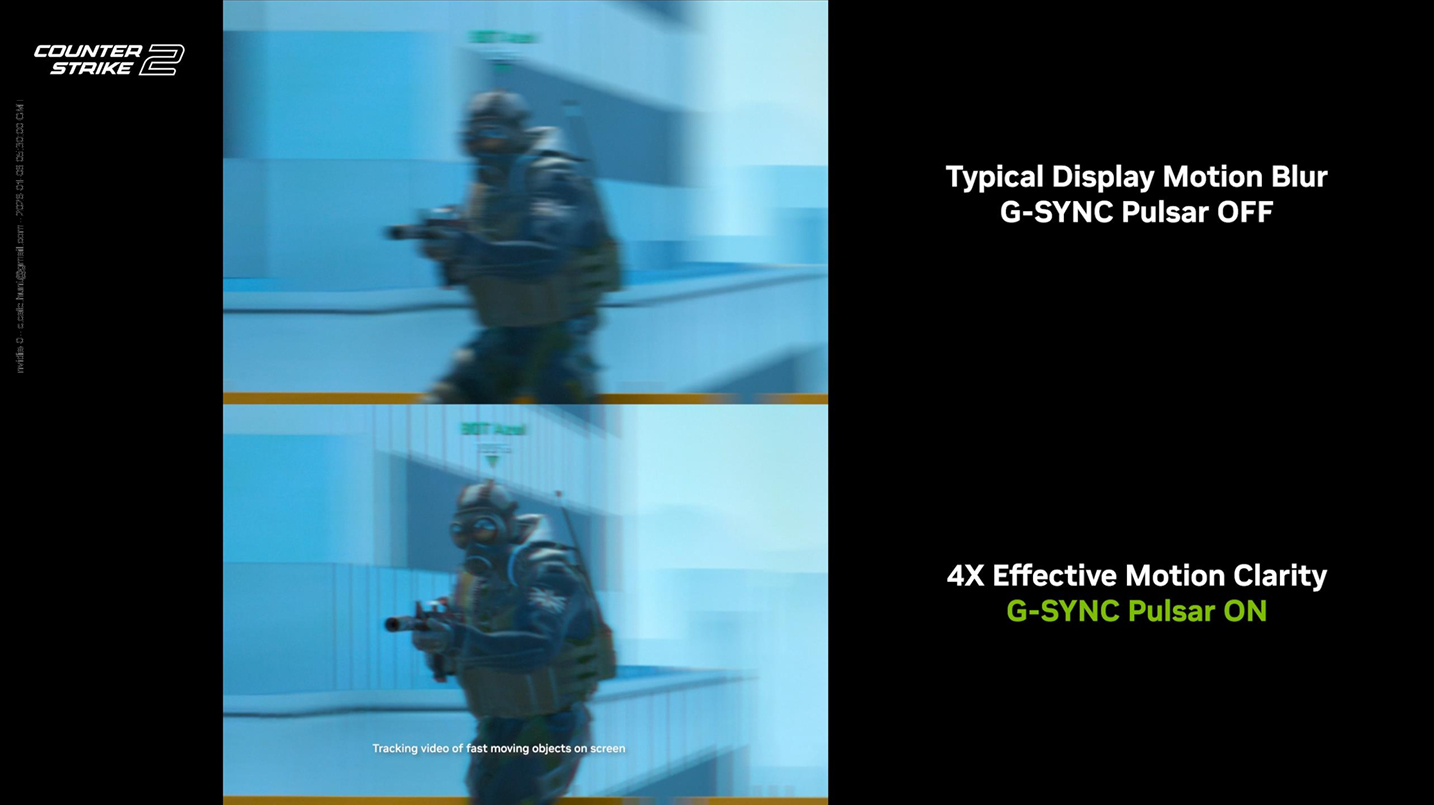 NVIDIA G-Sync Pulsar motion clarity
