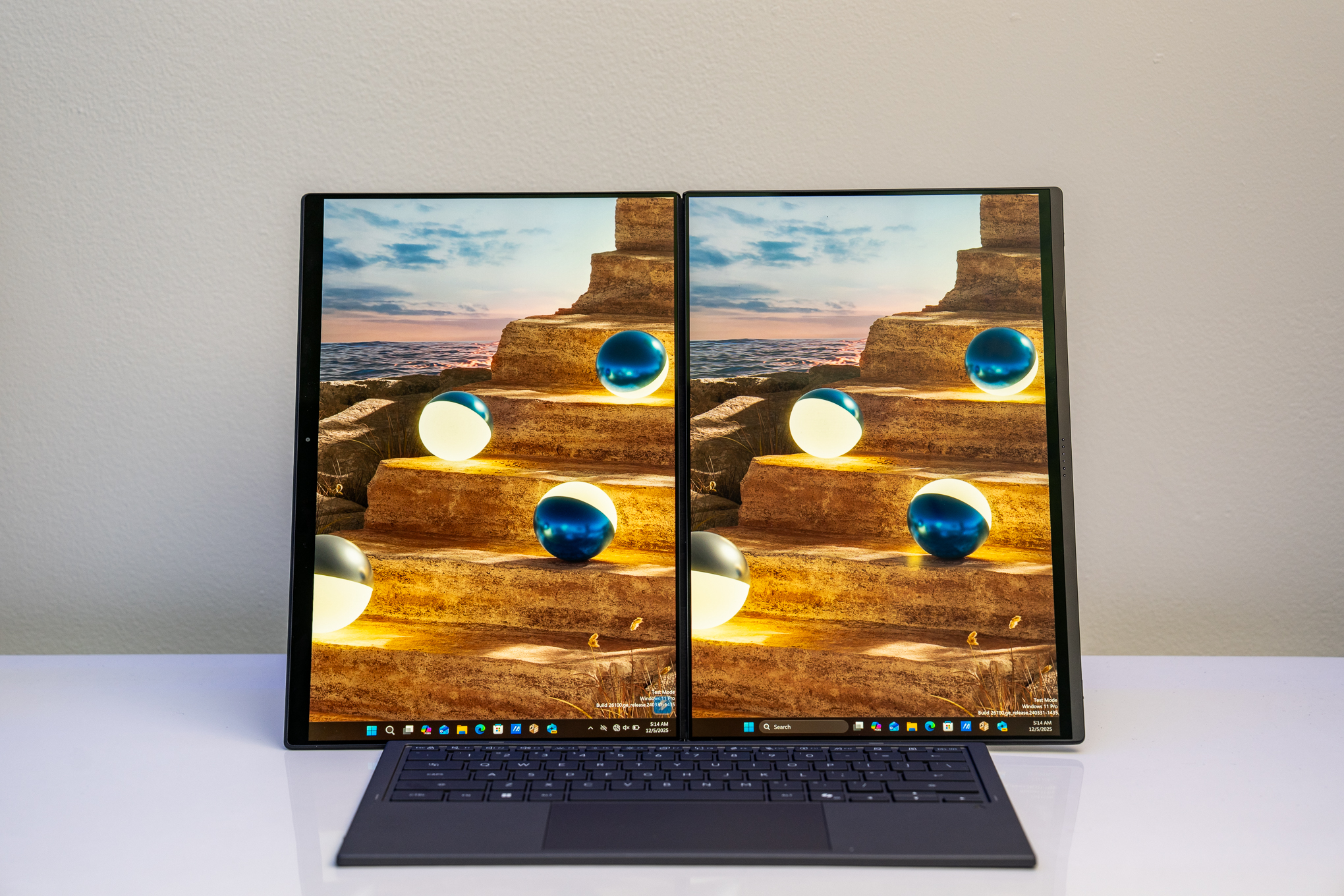 A shot showing the laptop in a laptop mode configuration.