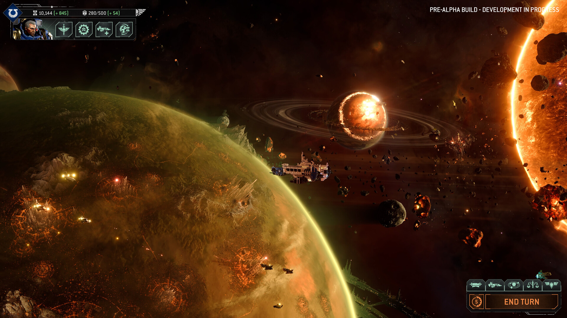 Космос вокруг планеты в Total War: Warhammer 40,000