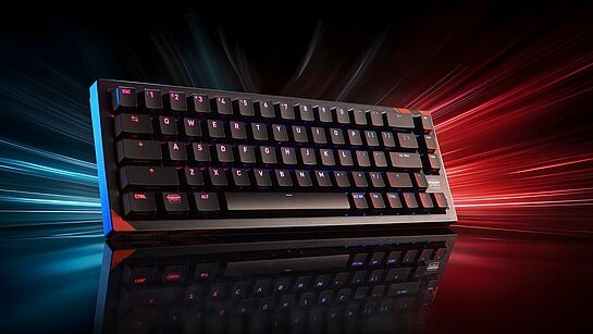 gaming keyboard with multicolored backlighting