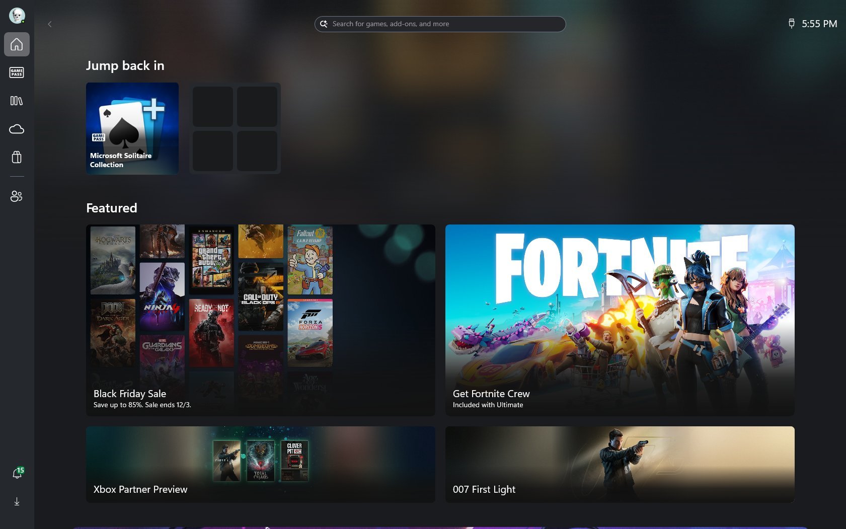 Xbox FSE включен.