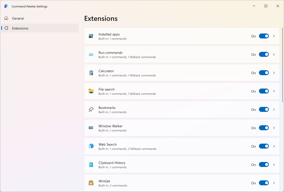Command Palette extensions (part 1)