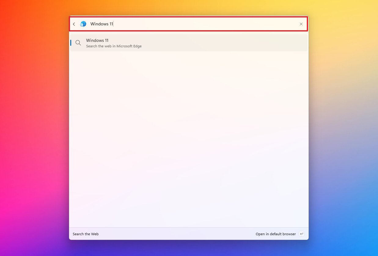 Command Palette web search