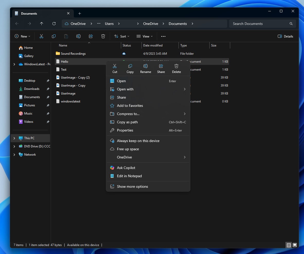 Изображение к статье: Copilot скоро станет частью Проводника Windows 11! - Windows 11 на MSReview.net