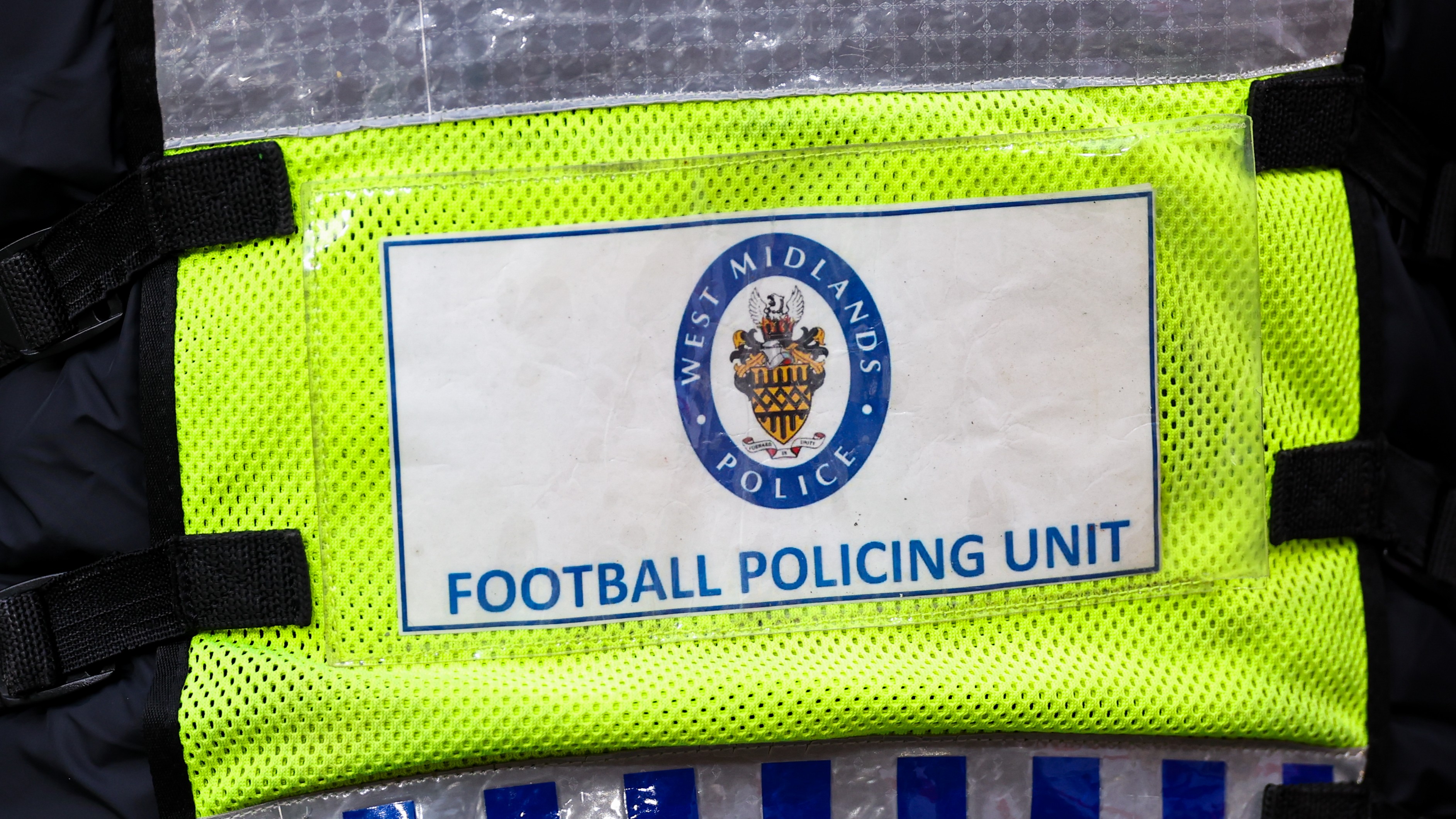 A member of the West Midlands Football Policing unit during a Premier League match.