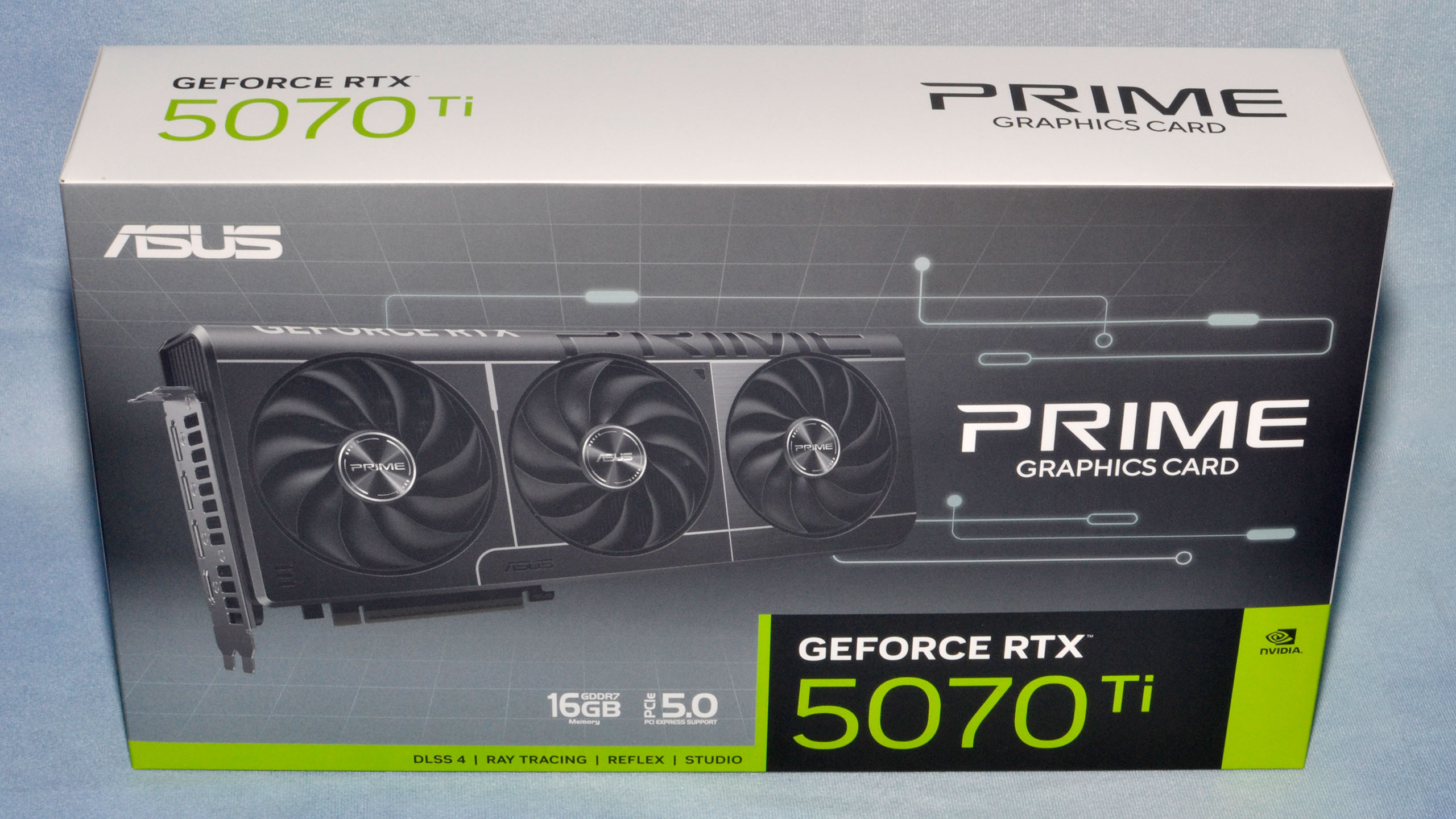 ASUS PRIME GeForce RTX 5070 Ti graphics card boxed