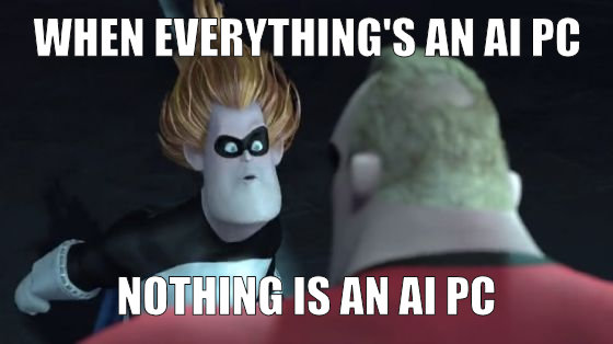 Meme about AI PCs