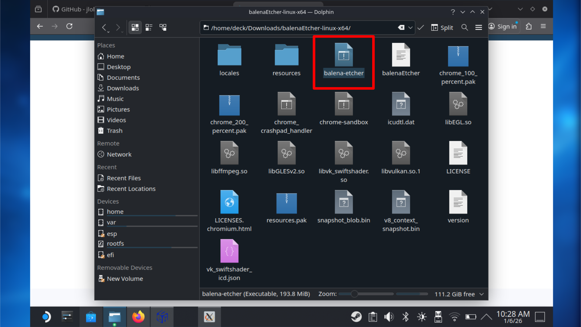 Balena Etcher: запуск