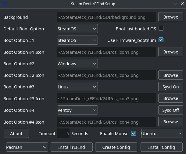 SteamDeck rEFInd GUI