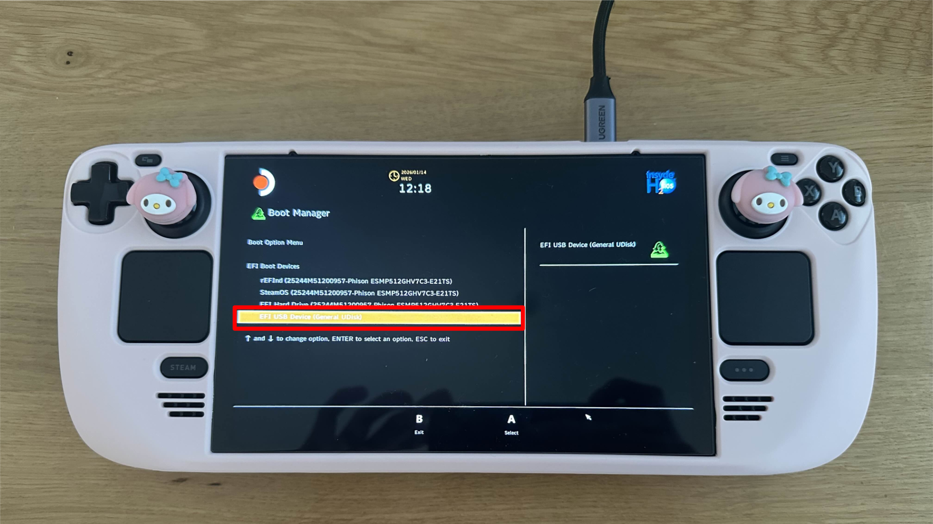 Steam Deck в режиме восстановления