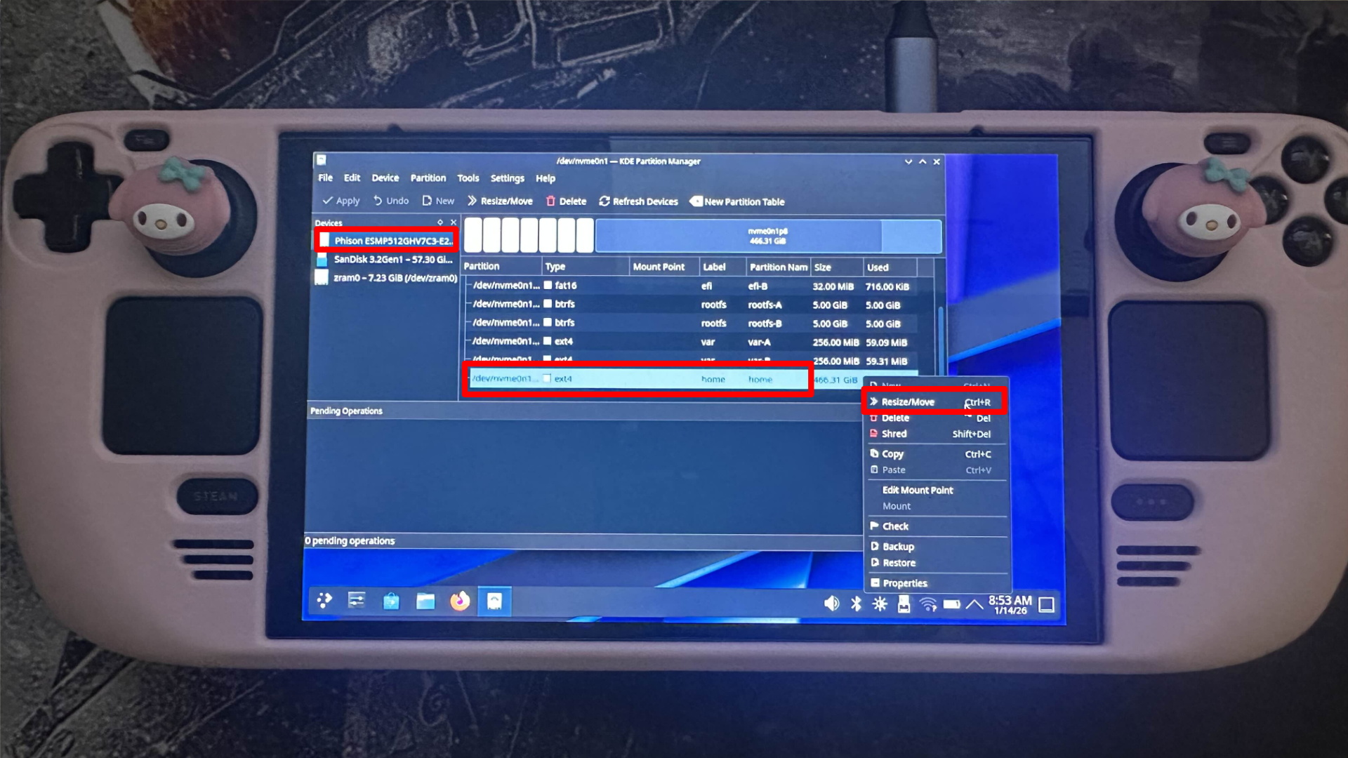KDE Partition Manager