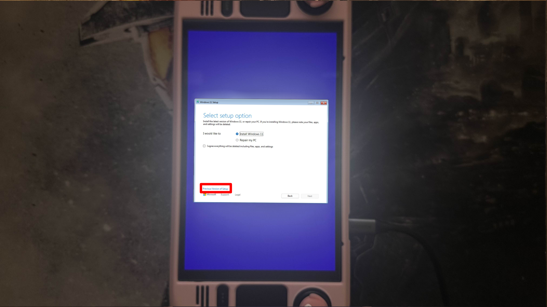 Выбор версии