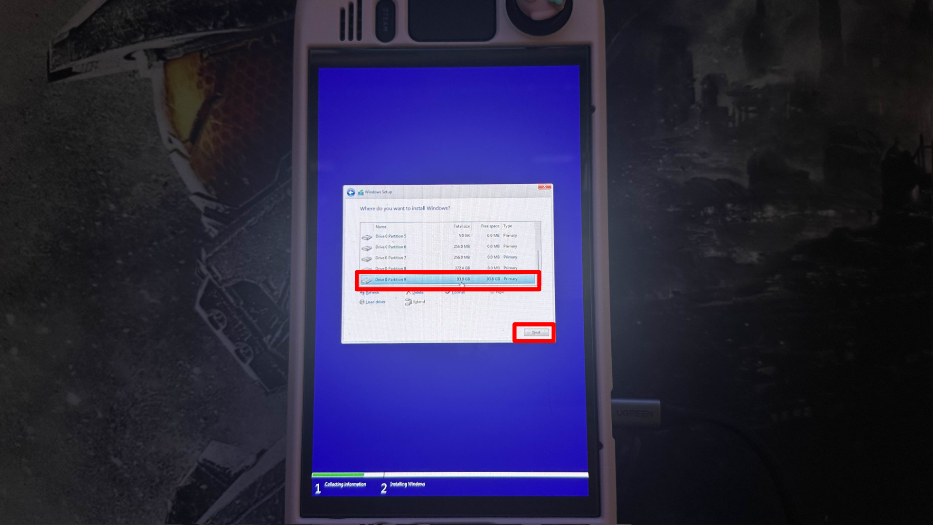 Выбор раздела