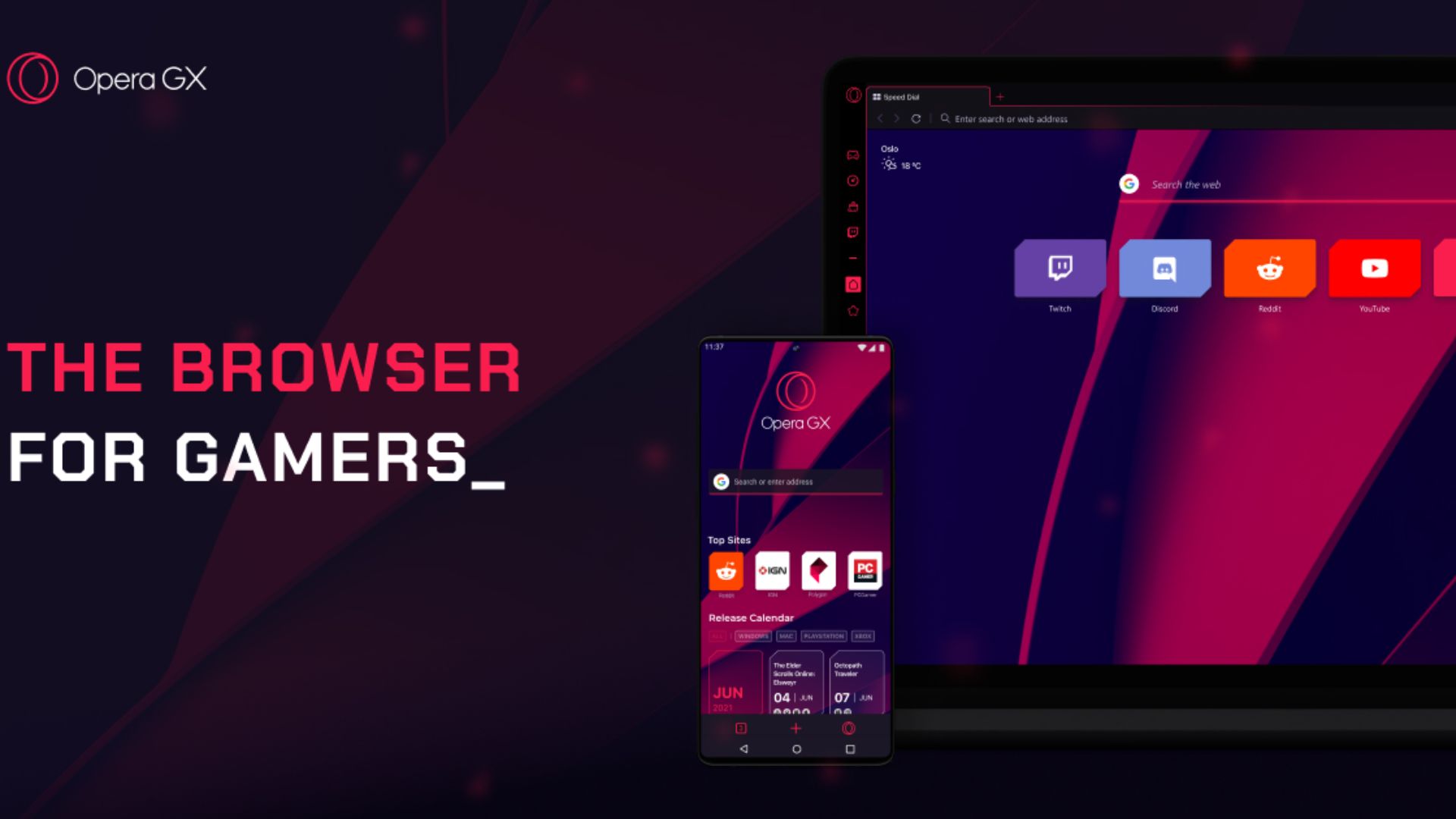 Opera GX (dedicated browser for gamers)