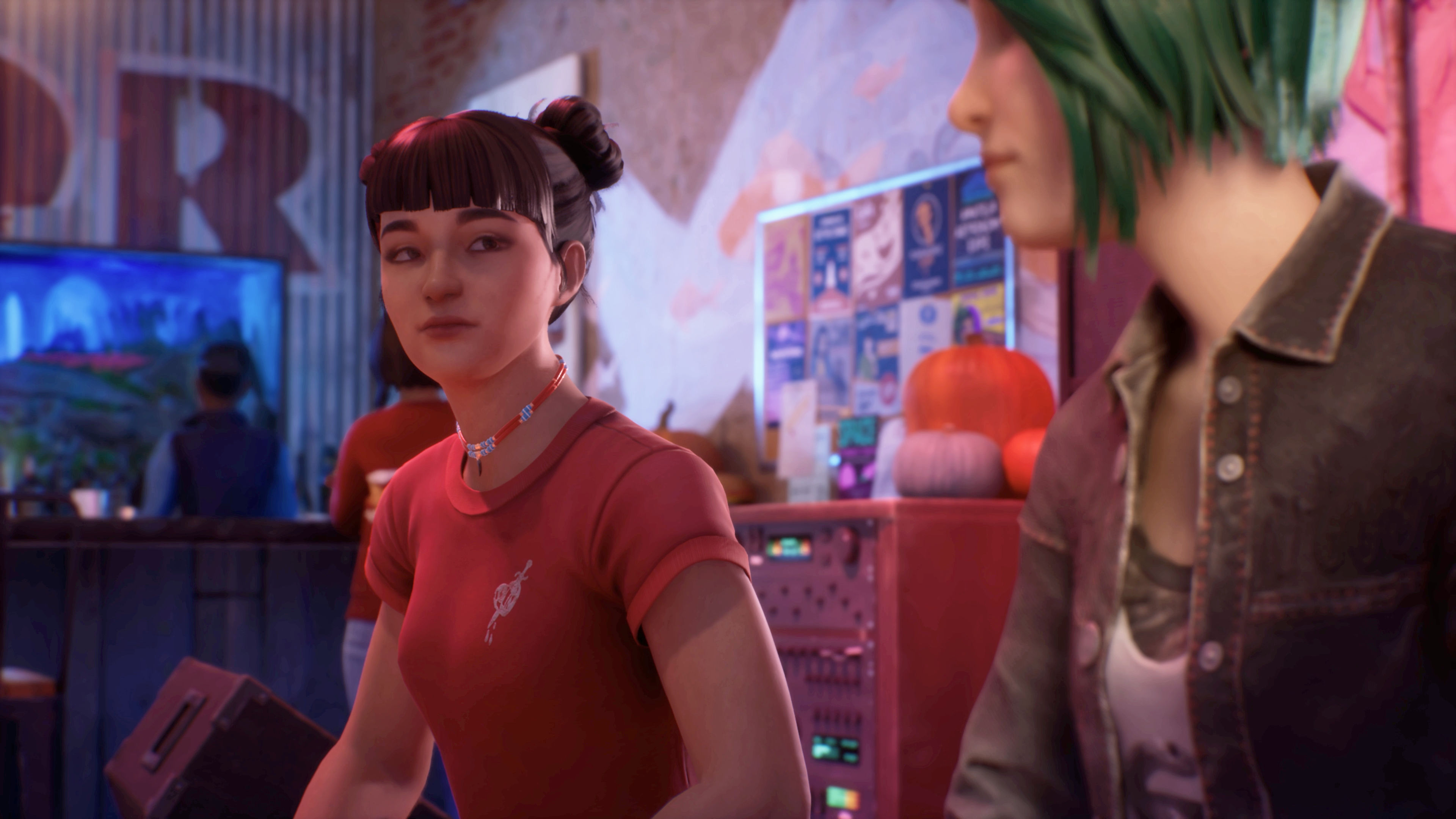 Chloe faces trauma from her past memories, blurred by the merging timelines.