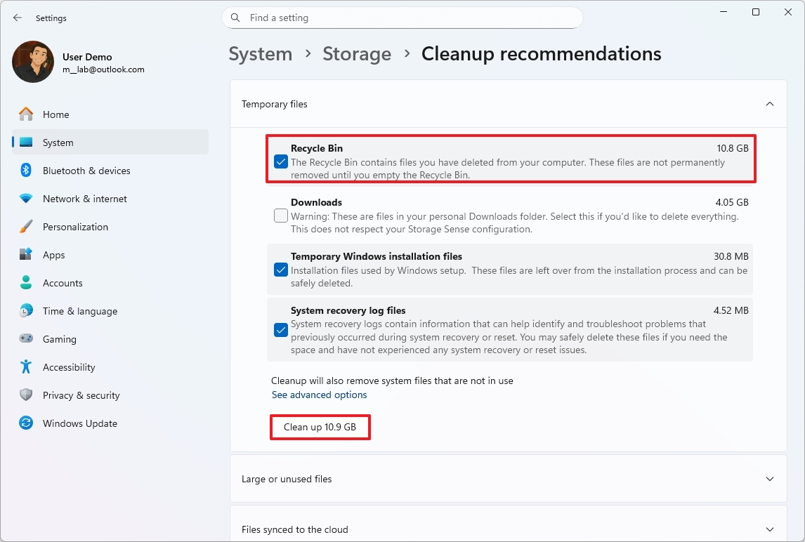 Temporary files cleanup recommendations