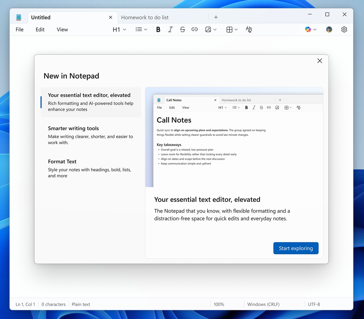 Изображение к статье: Блокнот на Windows 11 теперь с AI и Markdown: Microsoft приятно удивила! - Windows 11 на MSReview.net