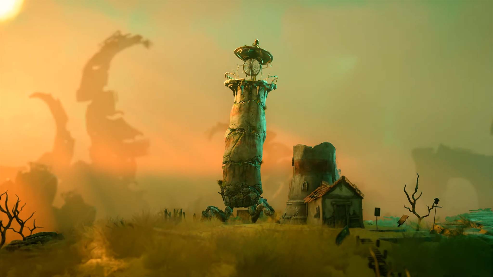 A screenshot from Keeper showing a moving lighthouse.