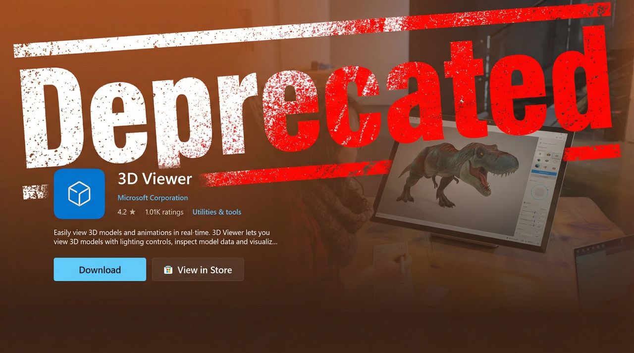 Изображение к статье: Microsoft спокойно закрывает 3D Viewer — приложение эпохи смешанной реальности исчезнет из Microsoft Store в этом году - Microsoft на MSReview.net