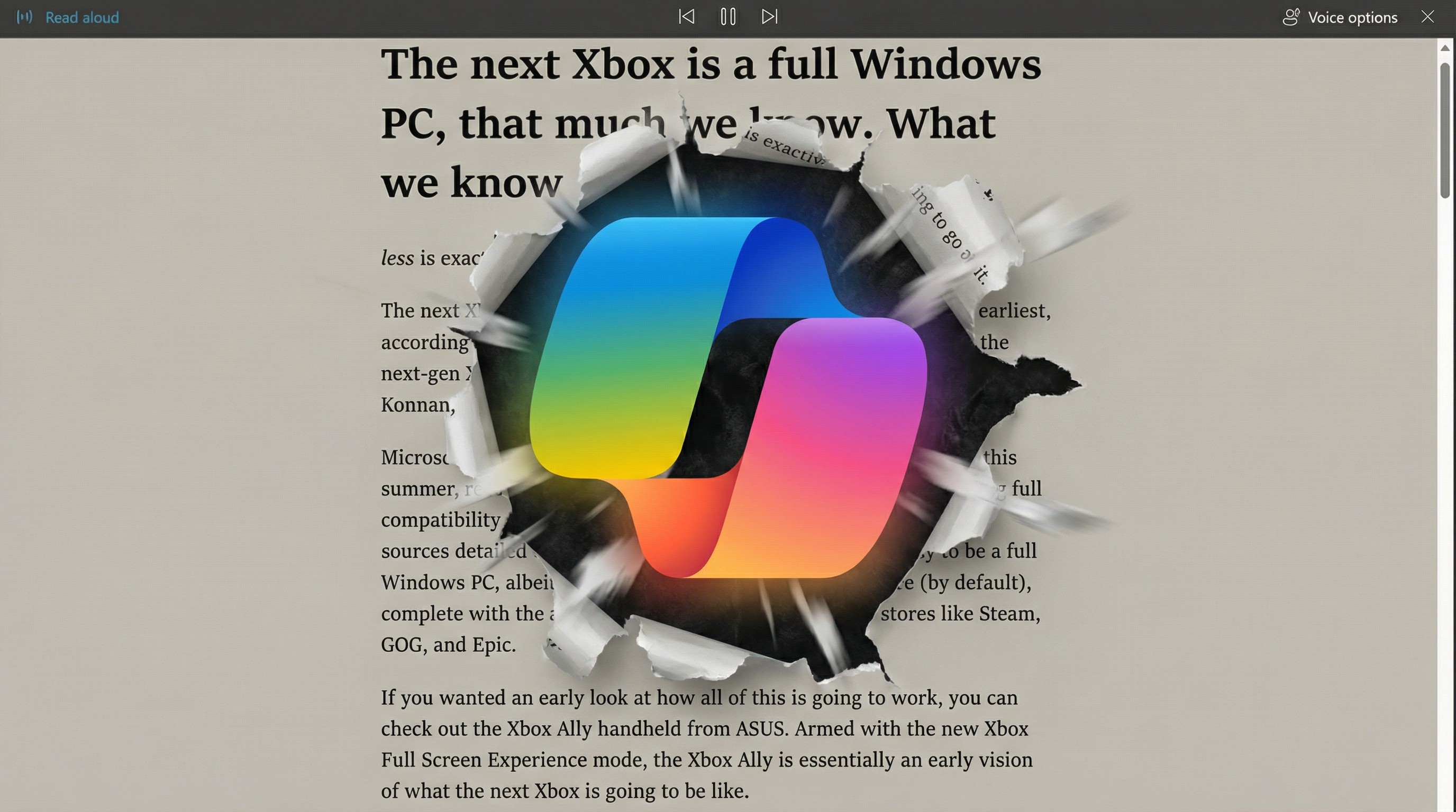Edge Canary's "Read Aloud" tool now launches Copilot Vision