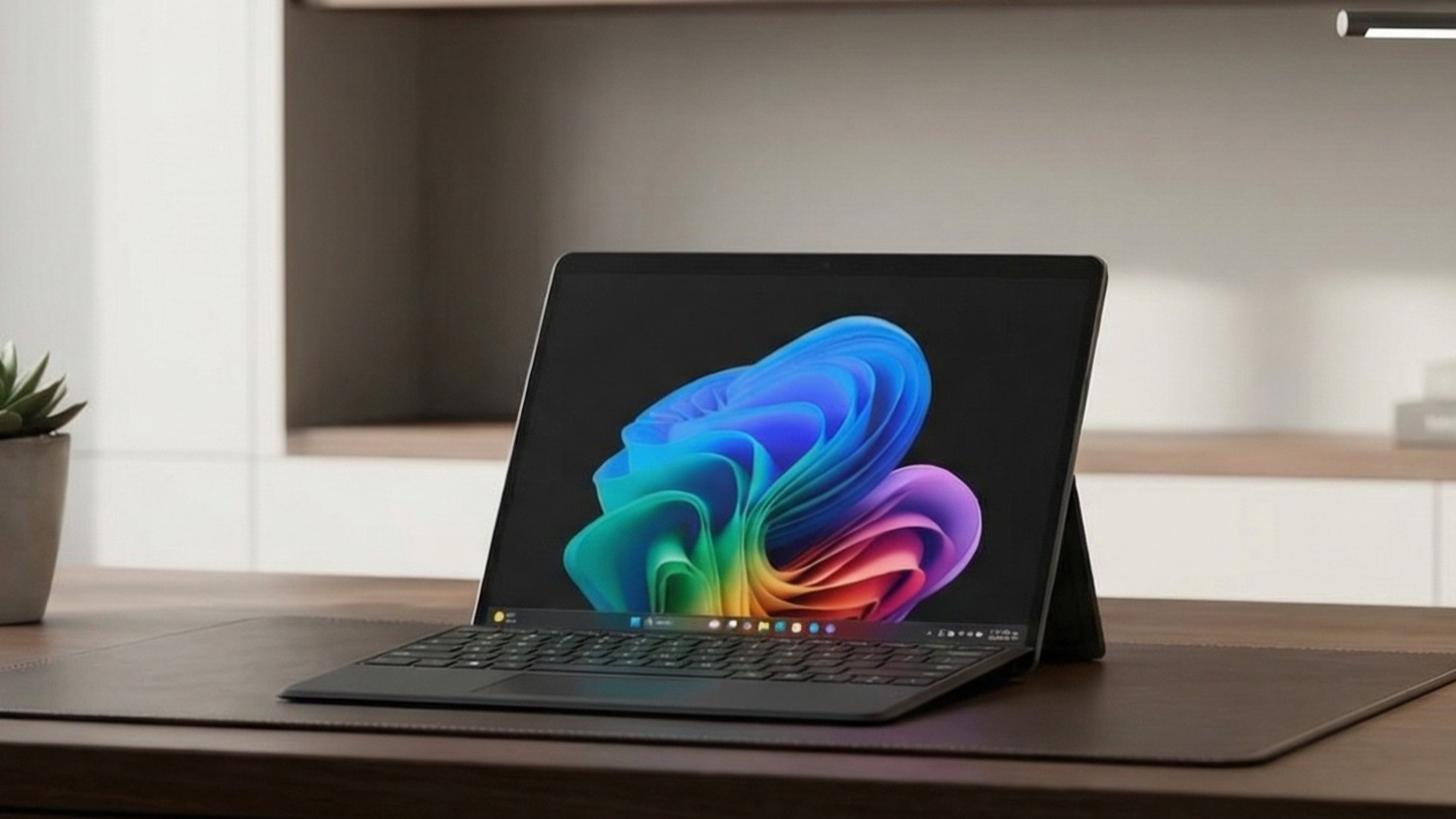 Microsoft Surface Pro 11 rendered on a desk