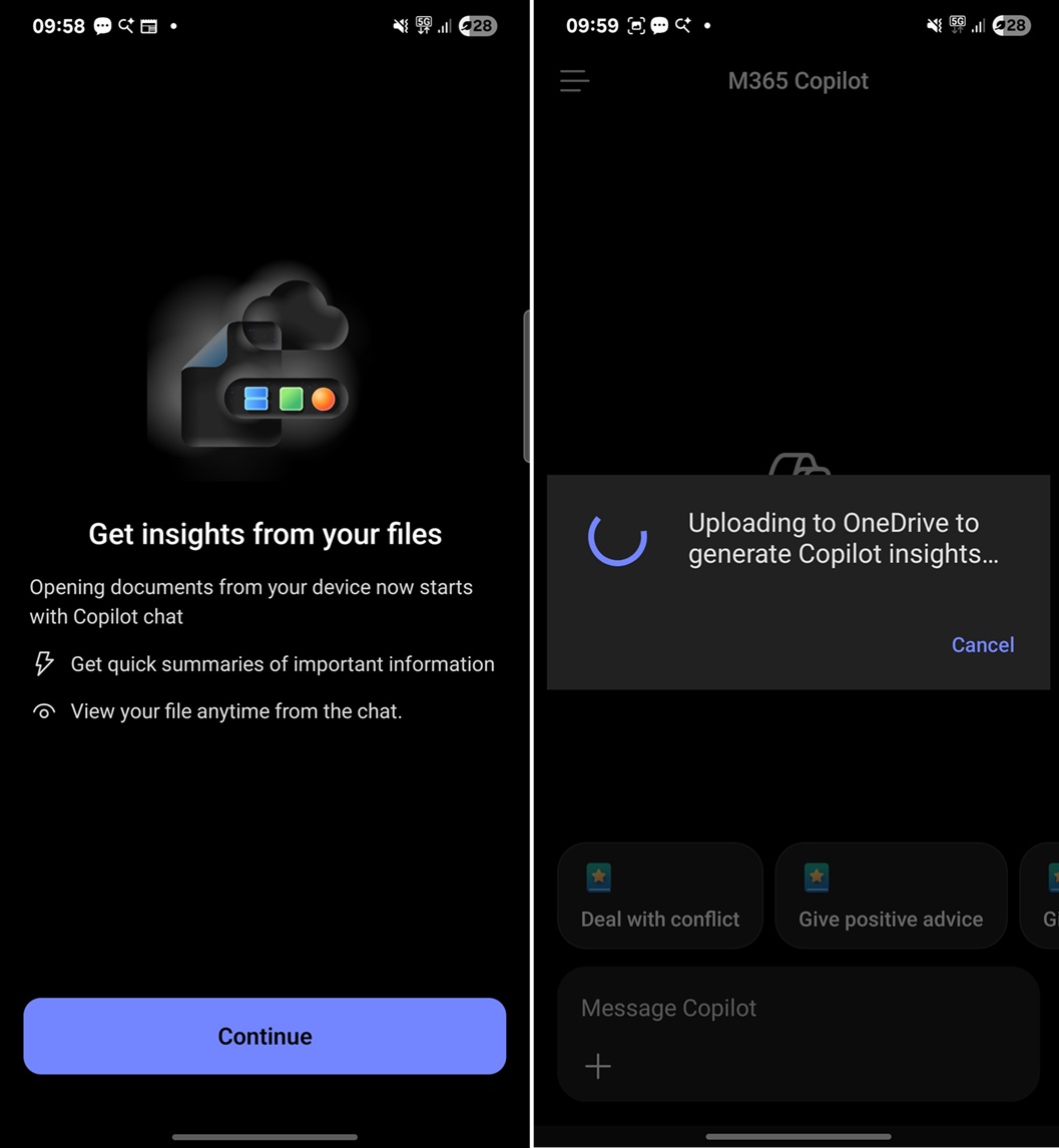 Microsoft 365 Copilot на Android и iOS утаскивает ваши файлы в OneDrive вместо обычного открытия