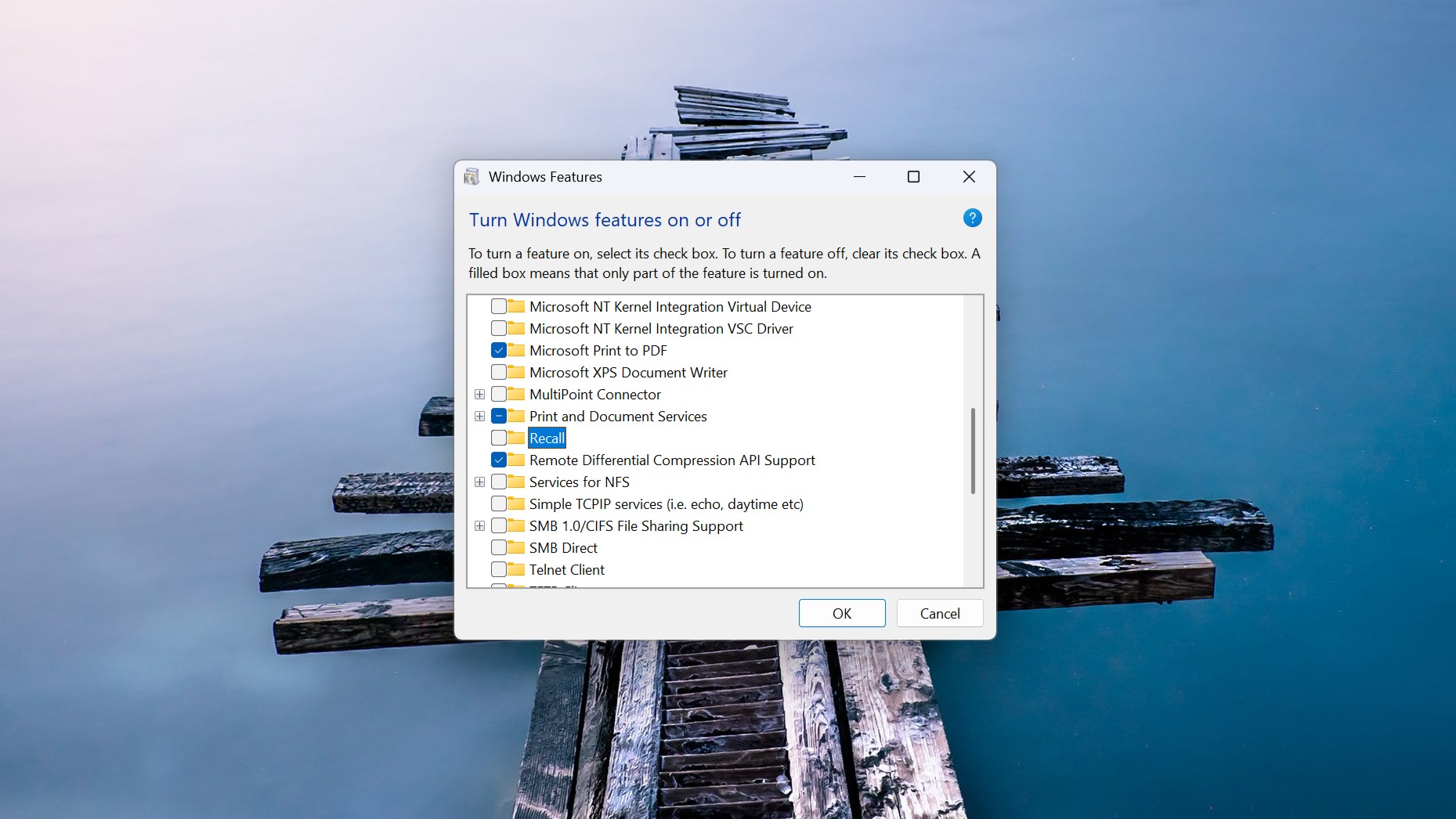 Удалить Recall