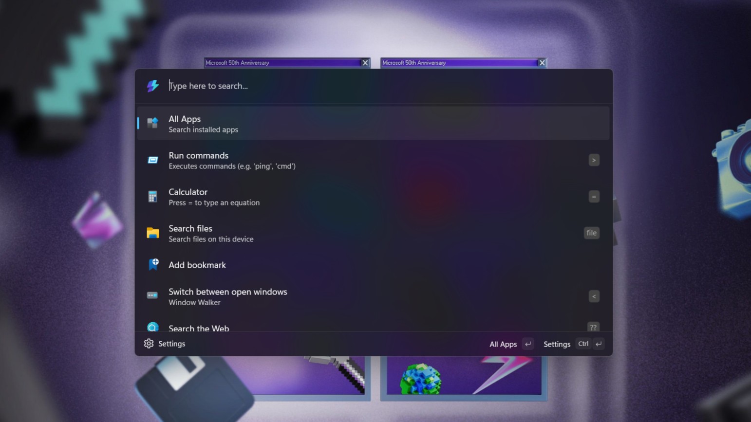 Command Palette in PowerToys for Windows 11