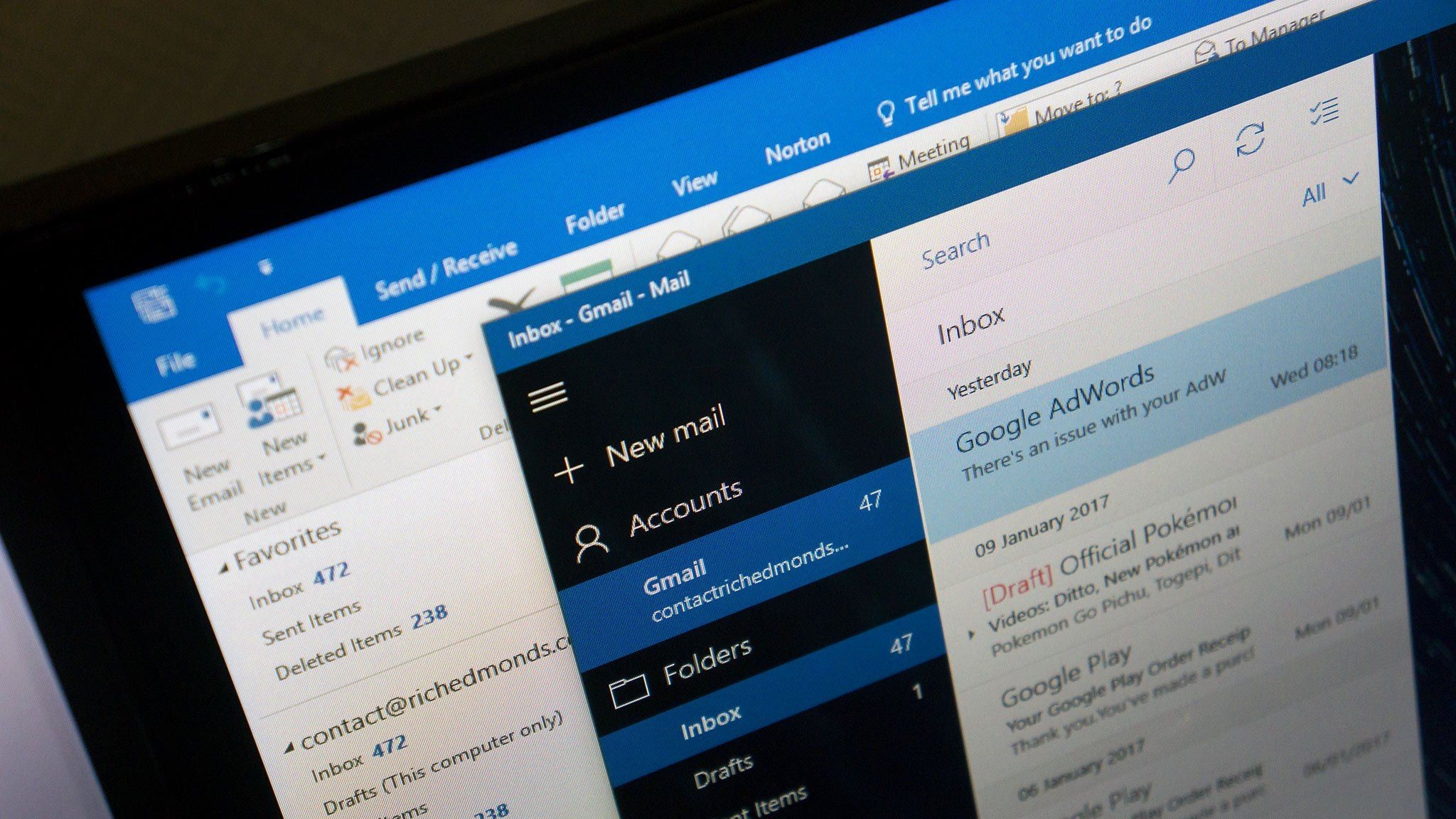 Классический Outlook и приложения Mail & Calendar в Windows 11
