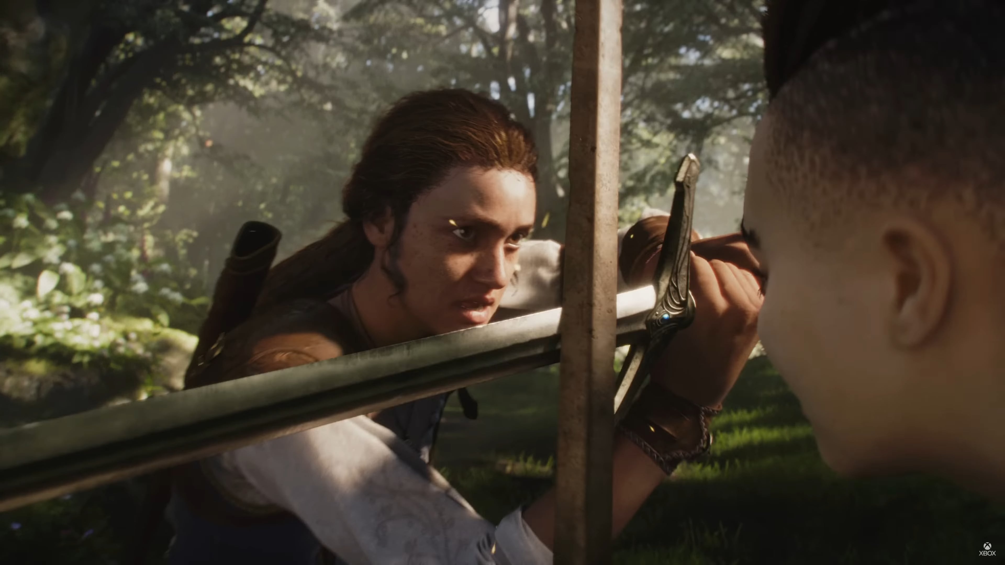 Боевая сцена из Fable с мечом.