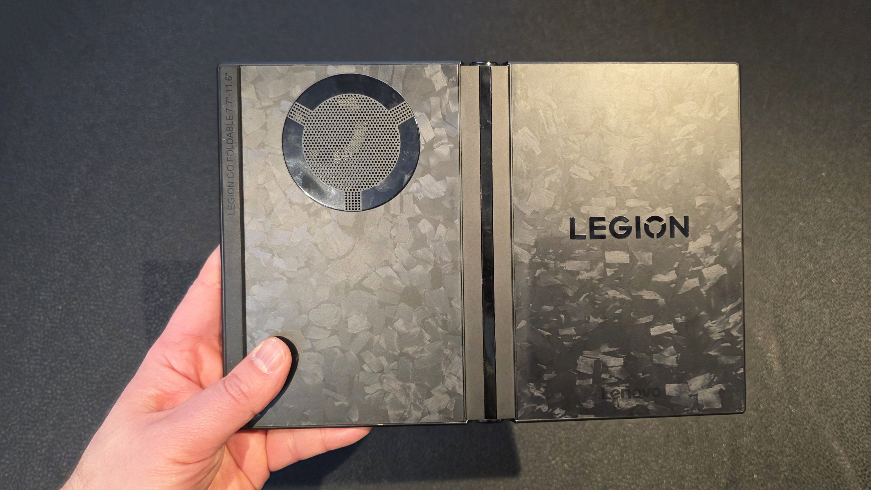 Photos of the concept device from Lenovo called the Legion Go Fold.