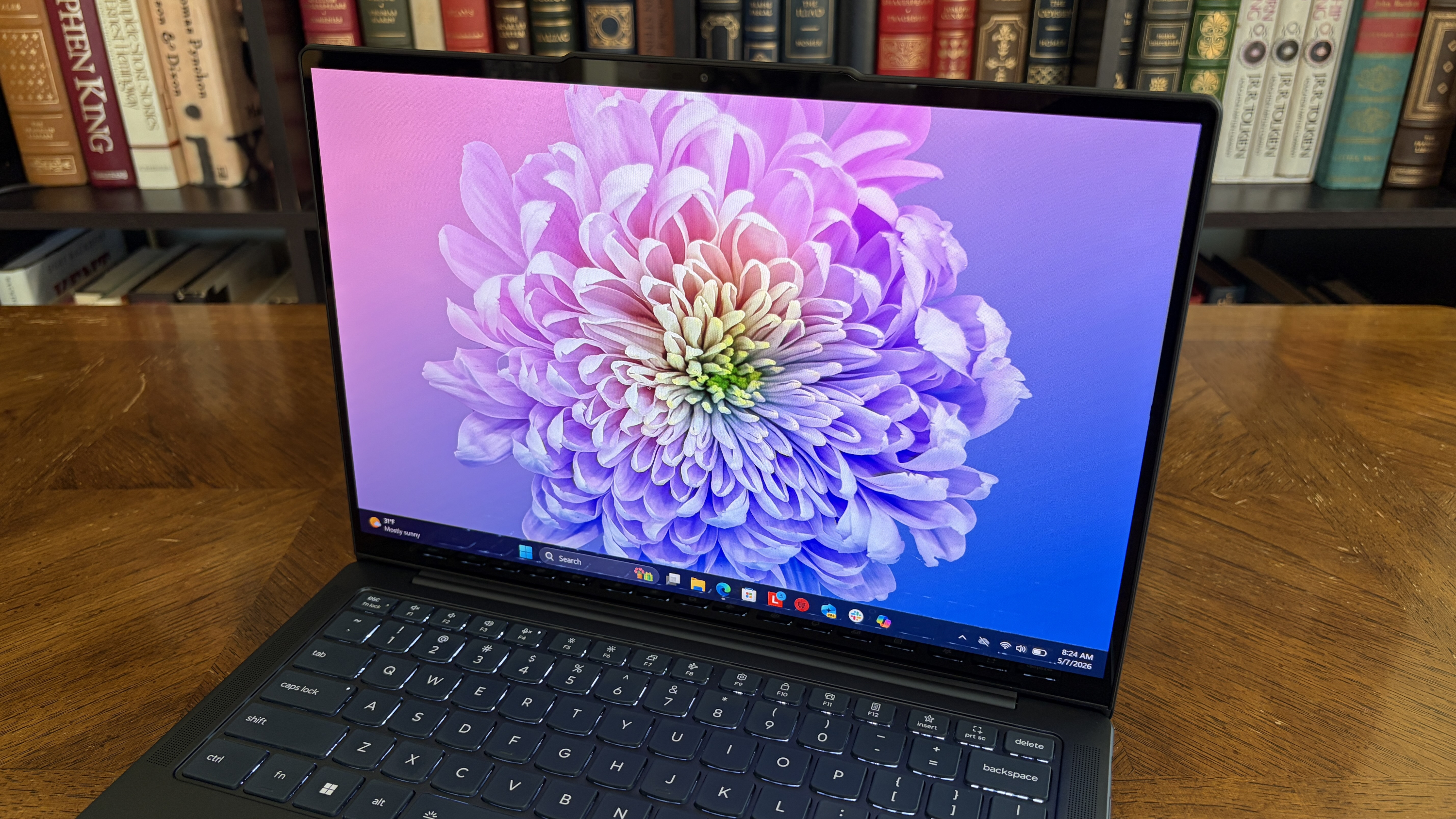 A focused view of the 14-inch OLED display with FHD+ resolution.