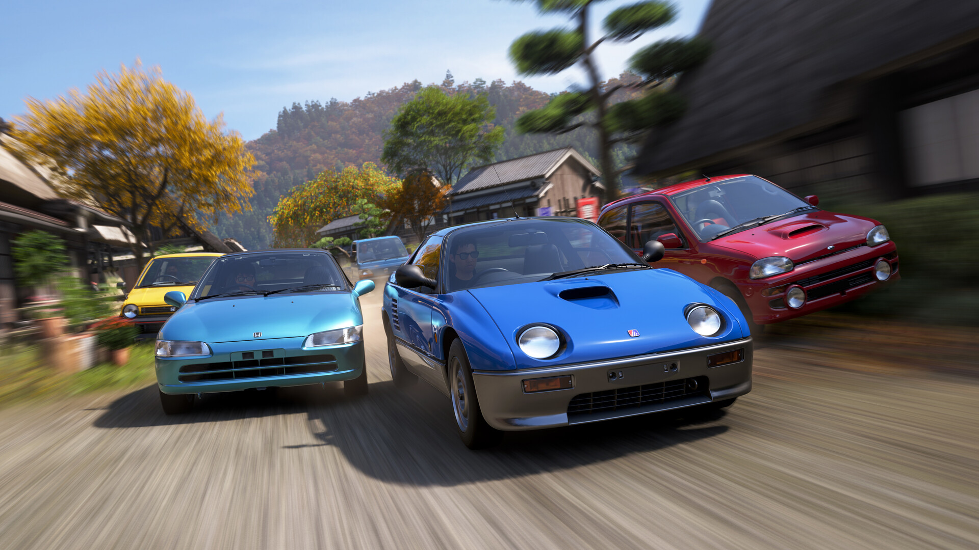 An official screenshot of a race in Forza Horizon 6.