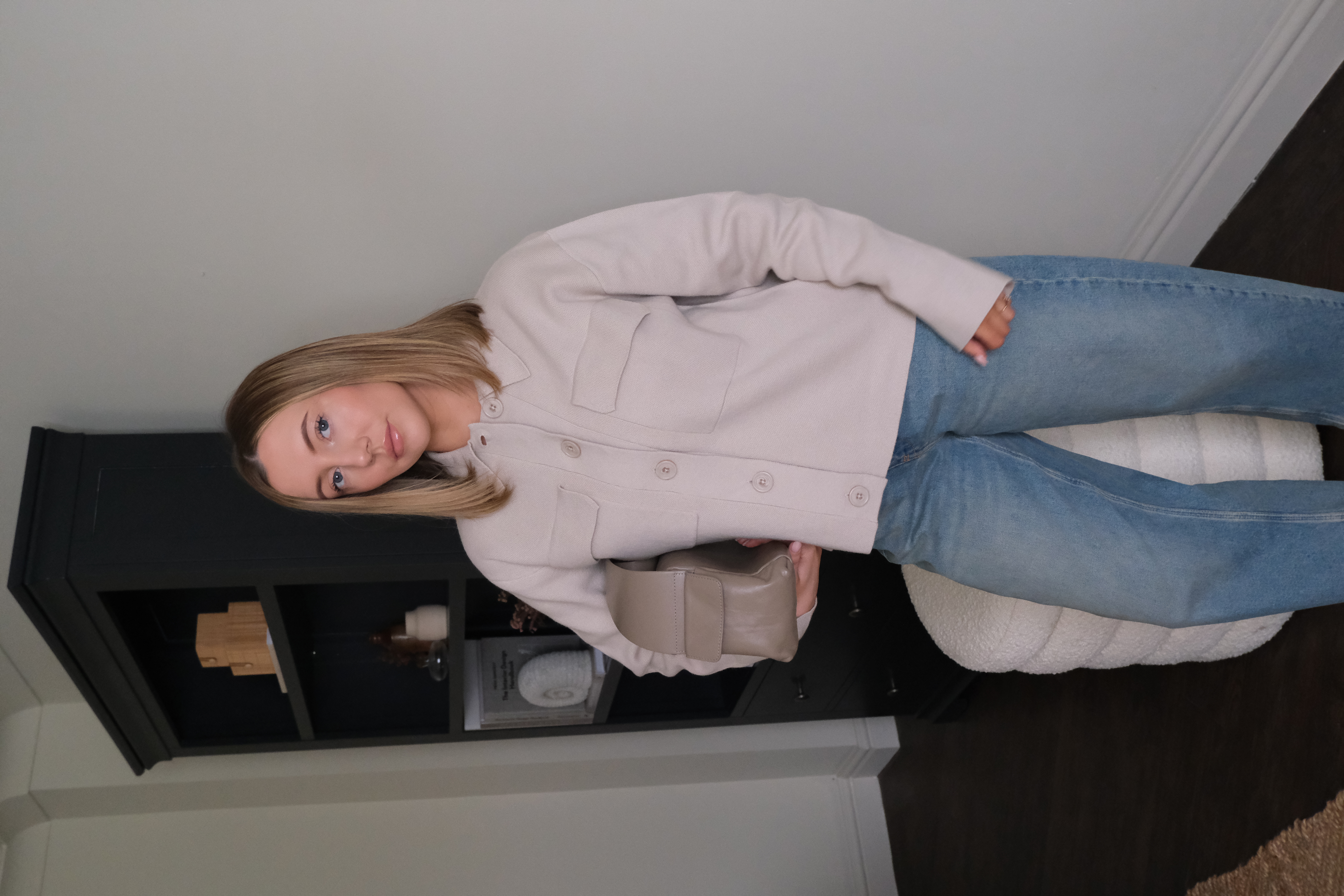 ジャケット・アウター RAMONA PEPURAMU COAT WHITE RAMONA PEPURAMU COAT