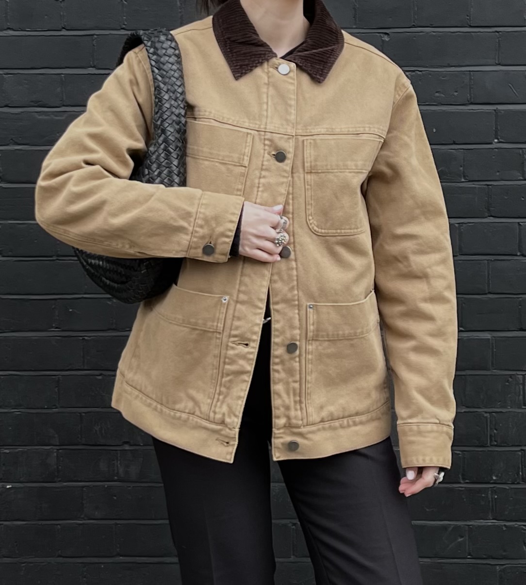 Cord Collar Barn Jacket | Stone Brown | hush
